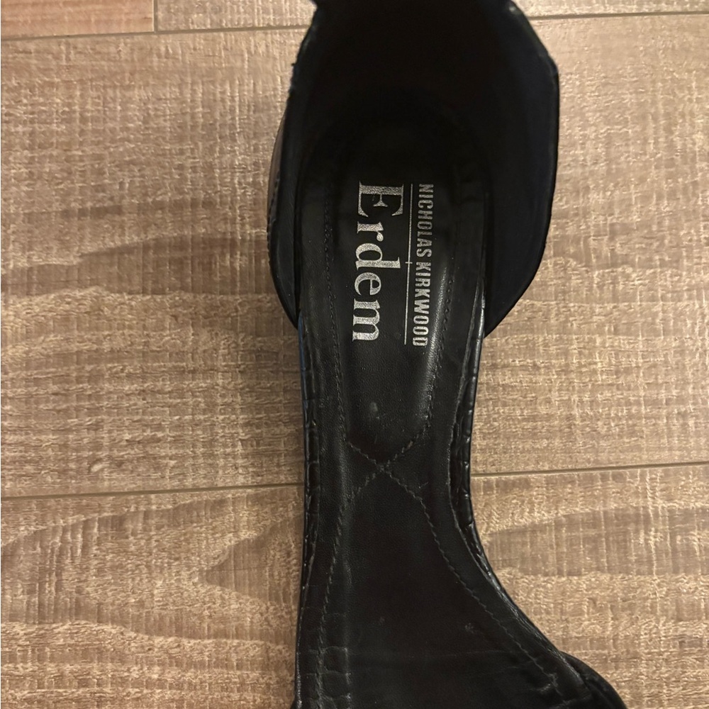 Erdem by Kirkwood Elegant Black Embellished Women's Shoes, size 40 - Picture 6 of 10